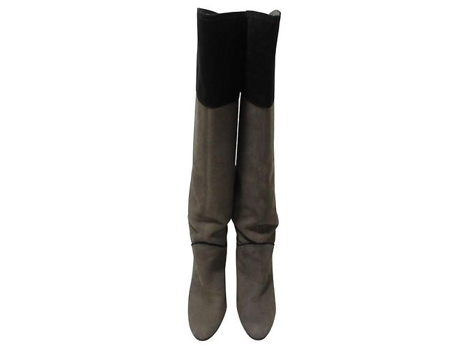 Autre Marque Botas largas de ante GINZA Kanematsu Castaño Negro - vista 5