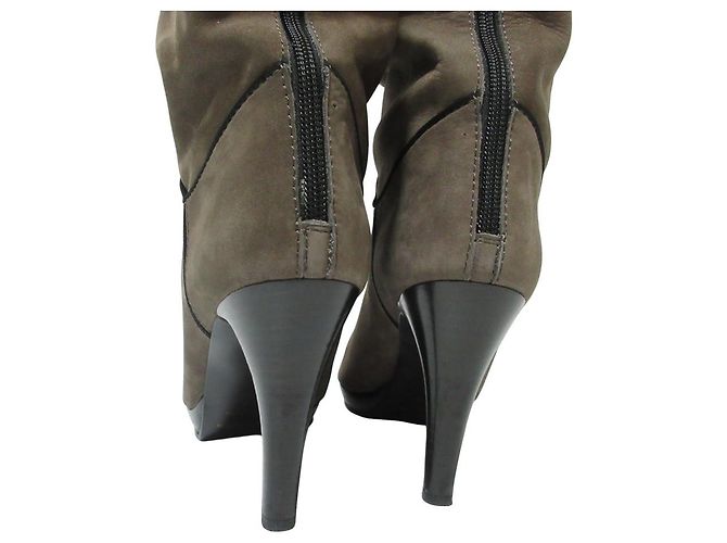 Autre Marque Botas largas de ante GINZA Kanematsu Castaño Negro - vista 7