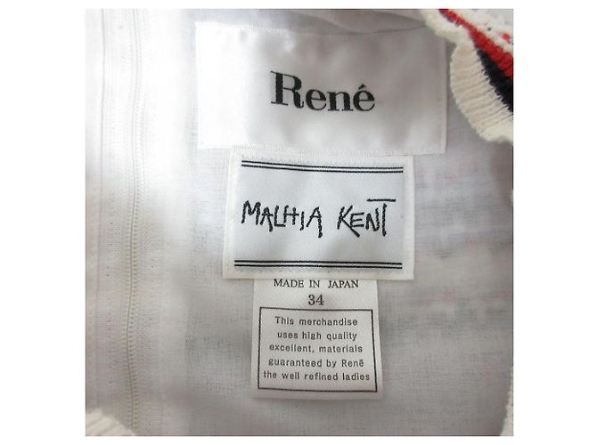 Autre Marque Rene MALHIA KENT Stoffkleid Weiß Mehrfarben - Ansicht 9
