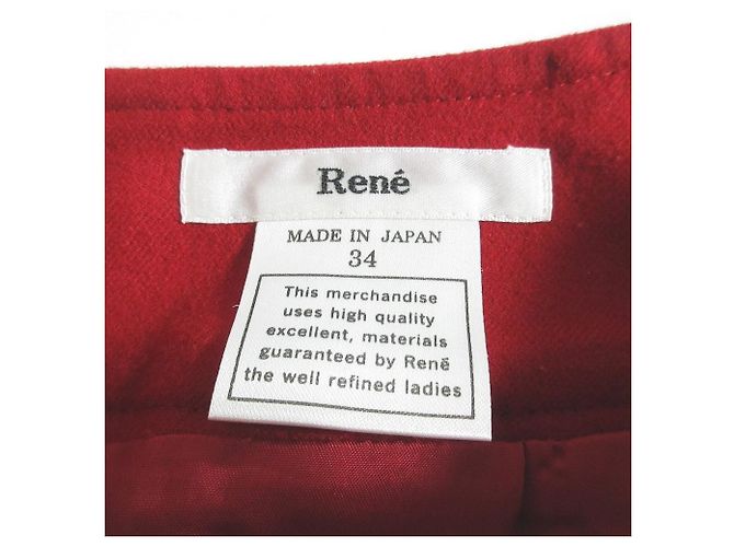 Autre Marque Falda acampanada Rene de mezcla de lana y cachemira Roja - vista 3