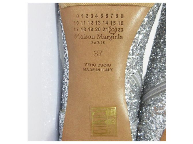 Maison Martin Margiela22 Botas curtas de glitter Prata - vista 10