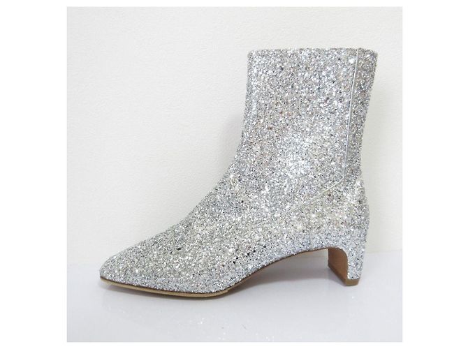 Maison Martin Margiela22 Botas curtas de glitter Prata - vista 2