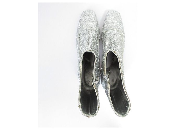 Maison Martin Margiela22 Botas curtas de glitter Prata - vista 4