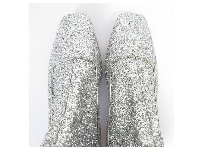 Maison Martin Margiela22 Botas curtas de glitter Prata - vista 5