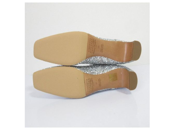 Maison Martin Margiela22 Botas curtas de glitter Prata - vista 9