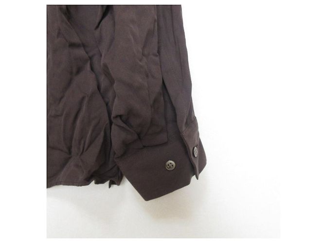 Autre Marque Camicia a maniche lunghe in cupro con papillon GALLARDAGALANTE Marrone - vista 4