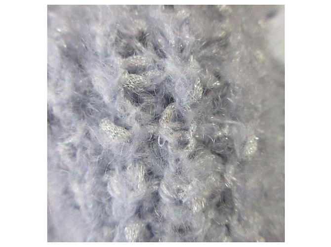 Autre Marque TIARA Mohair Lame Strickjacke Blau Hellblau - Ansicht 10