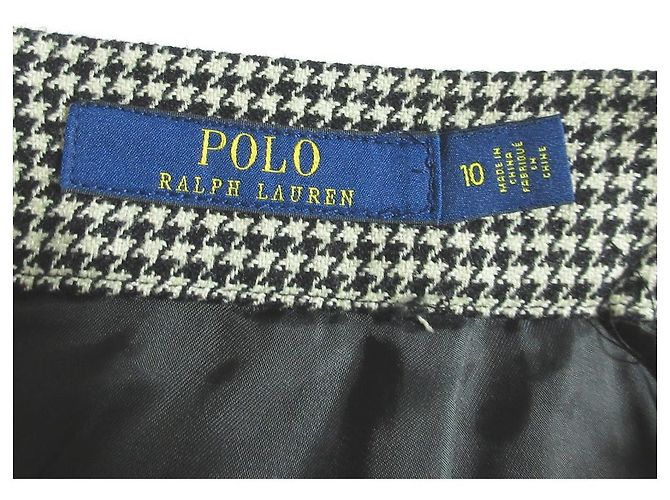 Falda de lana con estampado pata de gallo Polo Ralph Lauren Negro - vista 5