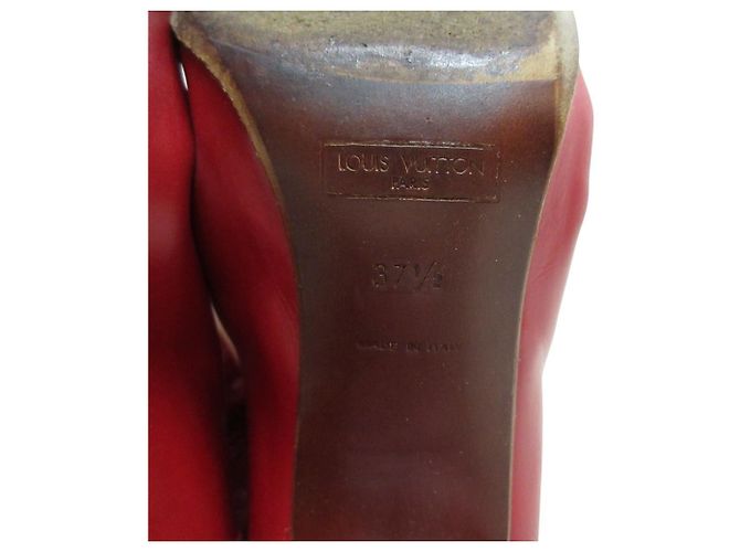 Louis Vuitton Rüschen-Leder-Short-Boots Rot - Ansicht 10