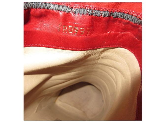 Louis Vuitton Rüschen-Leder-Short-Boots Rot - Ansicht 11