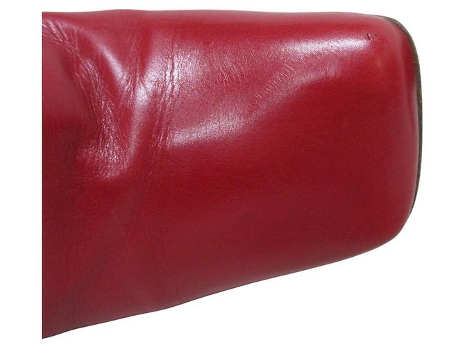 Louis Vuitton Rüschen-Leder-Short-Boots Rot - Ansicht 9
