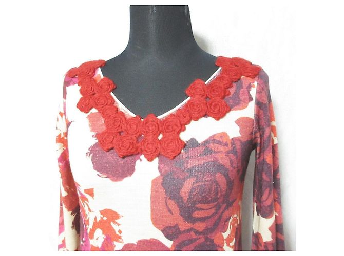 Autre Marque Vestido con estampado de rosas Paola Frani - vista 4