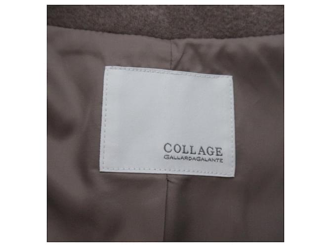 Autre Marque Abrigo sin cuello COLLAGE Castaño - vista 9