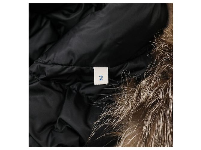 Moncler LAGOPEDE Fox Fur Down Coat Beige - view 12