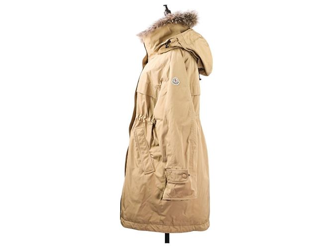 Moncler LAGOPEDE Fox Fur Down Coat Beige - view 3