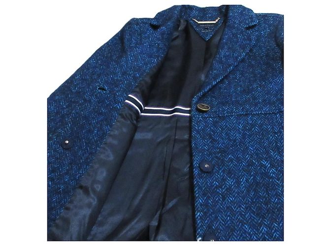 Autre Marque Abrigo de lana con espiga Tommy Hilfiger Azul - vista 4