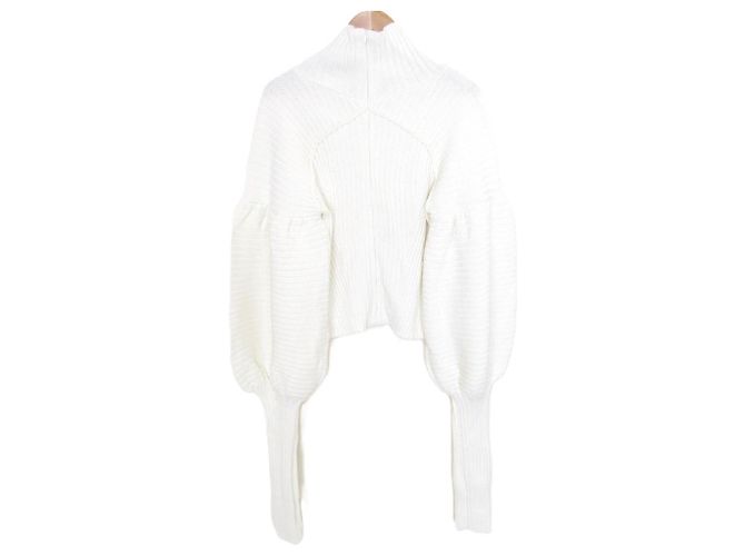 Autre Marque TRICOT SR AWESOME PUFF SHEER Knitwear Blanco - vista 2