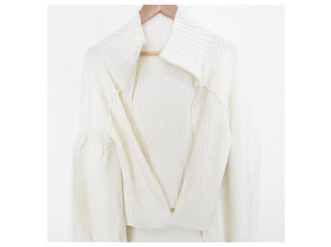 Autre Marque TRICOT SR AWESOME PUFF SHEER Knitwear Blanco - vista 3