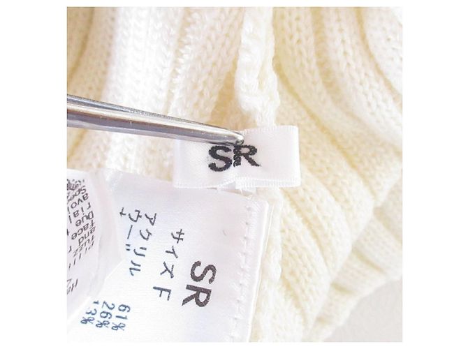 Autre Marque TRICOT SR AWESOME PUFF SHEER Knitwear Blanco - vista 6
