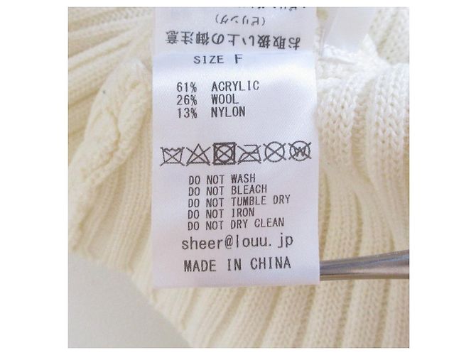 Autre Marque TRICOT SR AWESOME PUFF SHEER Knitwear Blanco - vista 8