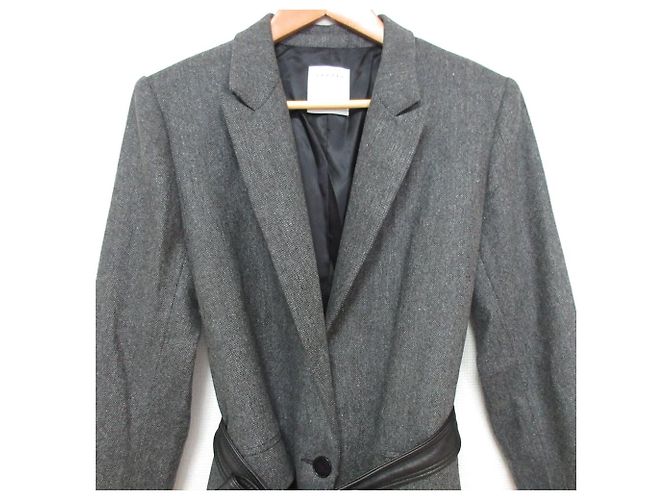 Autre Marque Chaqueta entallada con cinturón Sandro Castaño - vista 4