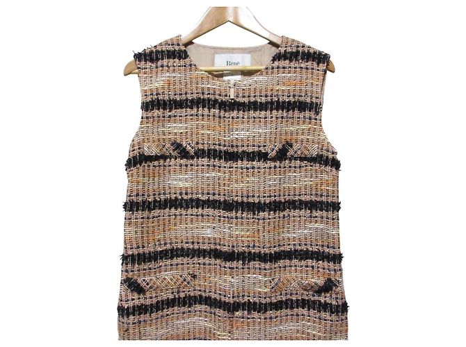 Autre Marque Rene TISSUE Tweed Kleid Pink - Ansicht 3
