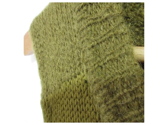Ärmelloser langer Strickpullover Acne Studios Grün Khaki - Ansicht 3