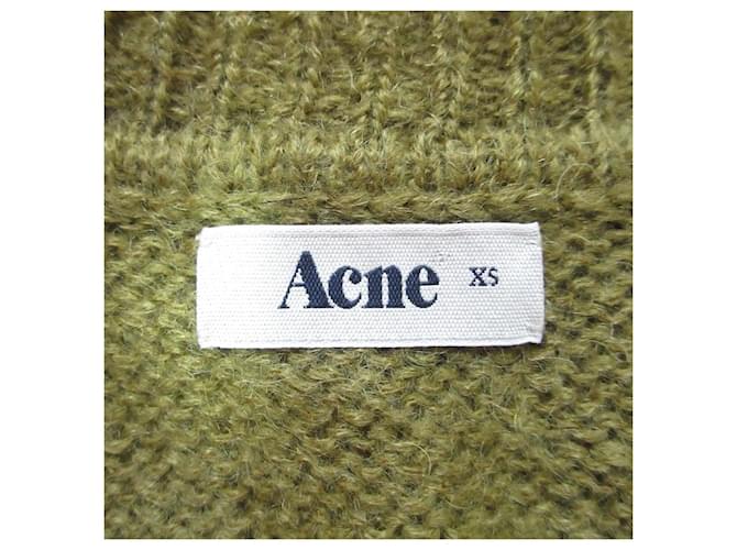 Ärmelloser langer Strickpullover Acne Studios Grün Khaki - Ansicht 4