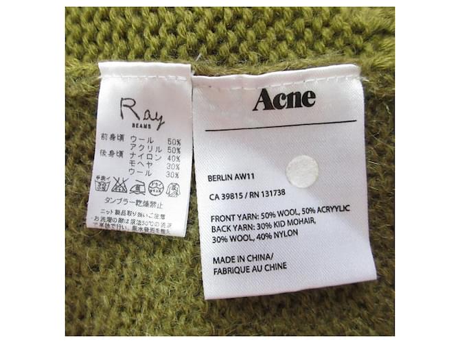 Ärmelloser langer Strickpullover Acne Studios Grün Khaki - Ansicht 5