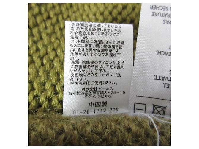 Ärmelloser langer Strickpullover Acne Studios Grün Khaki - Ansicht 6