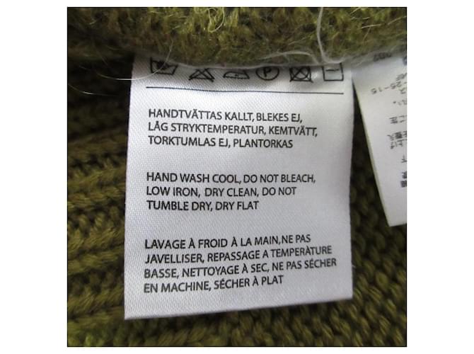 Ärmelloser langer Strickpullover Acne Studios Grün Khaki - Ansicht 7
