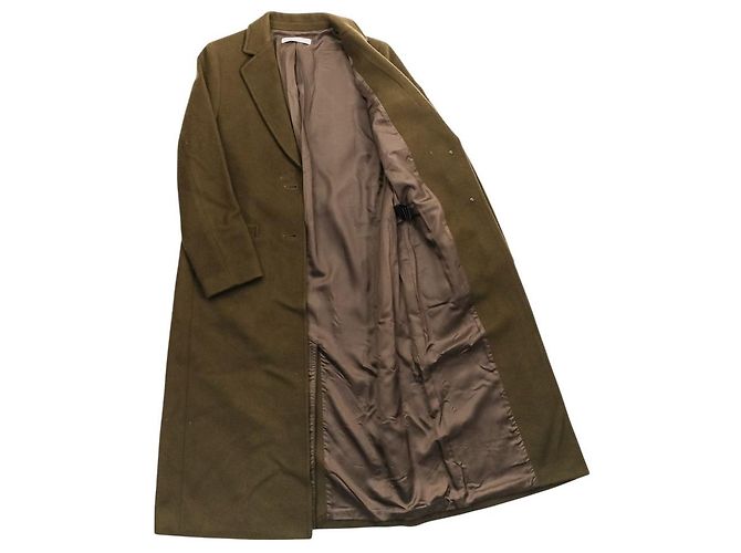 Abrigo largo de lana Theory Luxe SUPER SEEK JEMINA Verde Caqui - vista 4