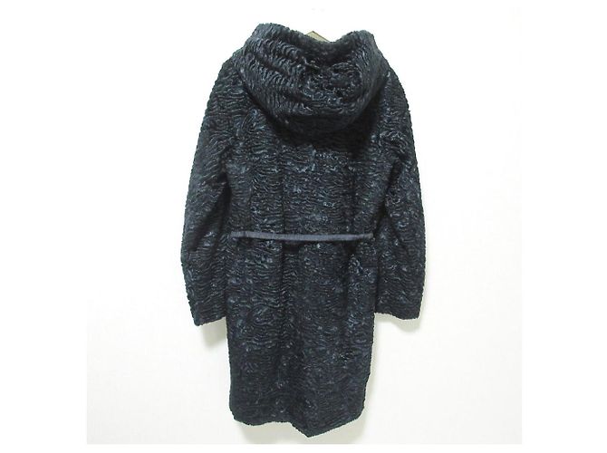 Abrigo S Max Mara en jacquard de terciopelo Azul Azul marino - vista 2