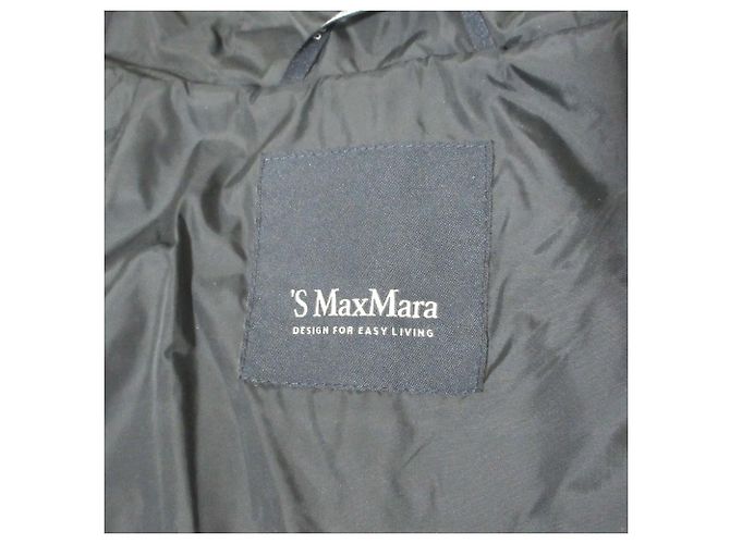 Abrigo S Max Mara en jacquard de terciopelo Azul Azul marino - vista 3