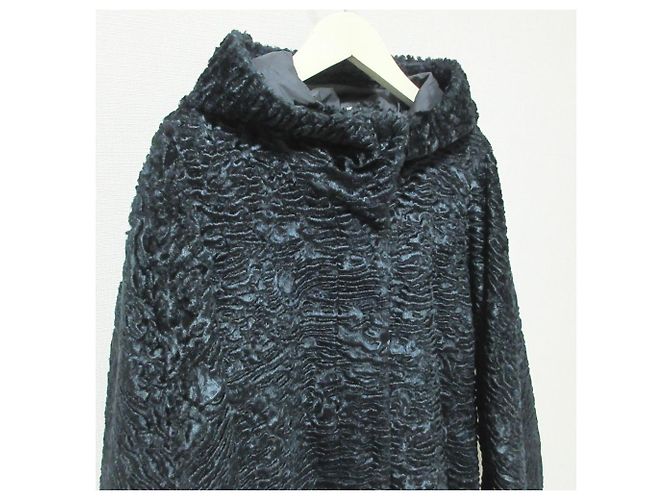 Abrigo S Max Mara en jacquard de terciopelo Azul Azul marino - vista 4