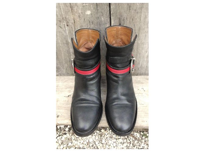Autre Marque Botines de piel Via Roma 15 Negro - vista 4