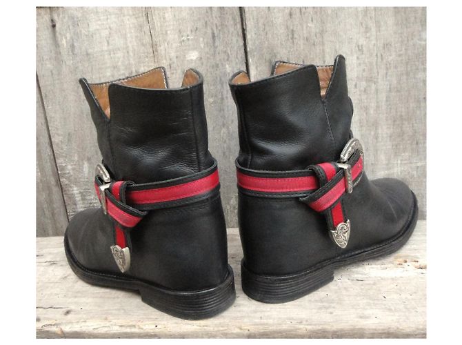 Autre Marque Botines de piel Via Roma 15 Negro - vista 5
