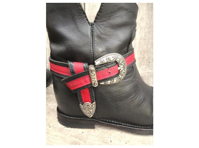Autre Marque Botines de piel Via Roma 15 Negro - vista 7