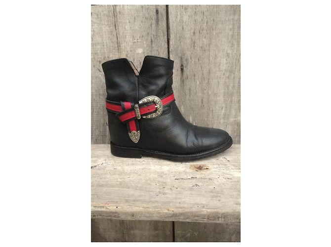 Autre Marque Botines de piel Via Roma 15 Negro - vista 9