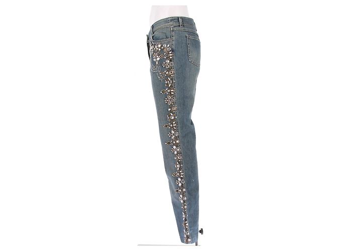Escada Jean azul con lentejuelas - vista 4