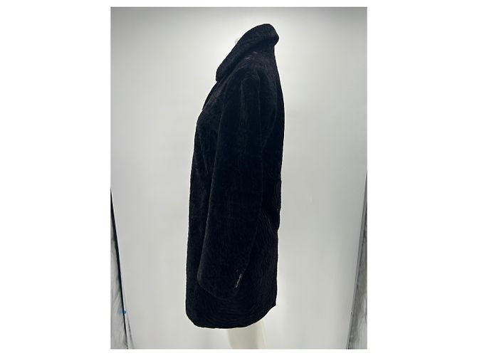 Autre Marque Cappotto in shearling nero "Beatris" - vista 4
