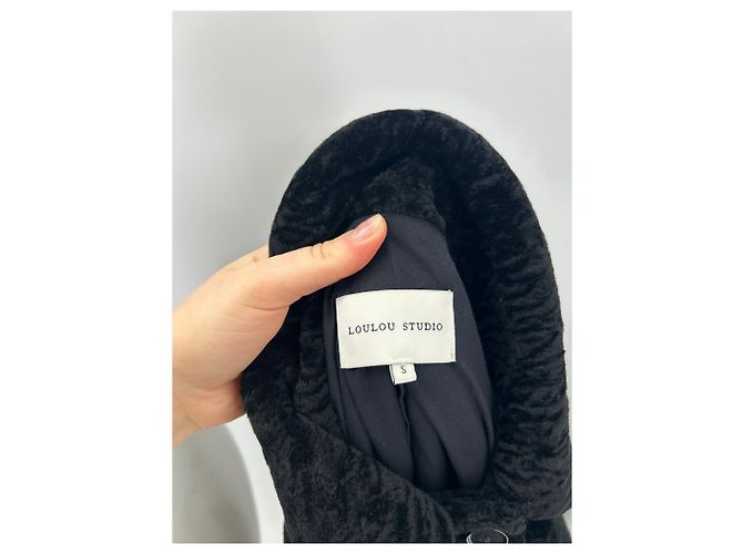 Autre Marque Cappotto in shearling nero "Beatris" - vista 6