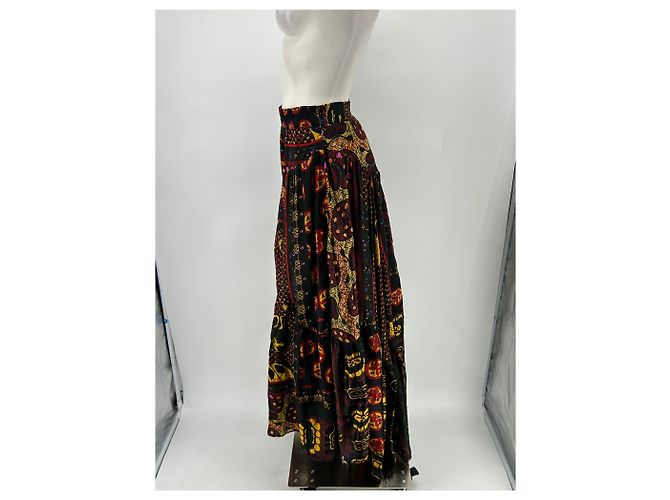 Autre Marque Saia longa estampada Multicor - vista 4