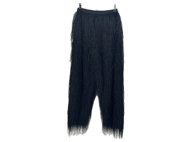 Autre Marque Pantalón negro fluffy "Reed" - vista 2