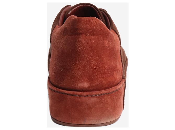 Loro Piana Baskets en daim marron - taille EU 39 - vue 3