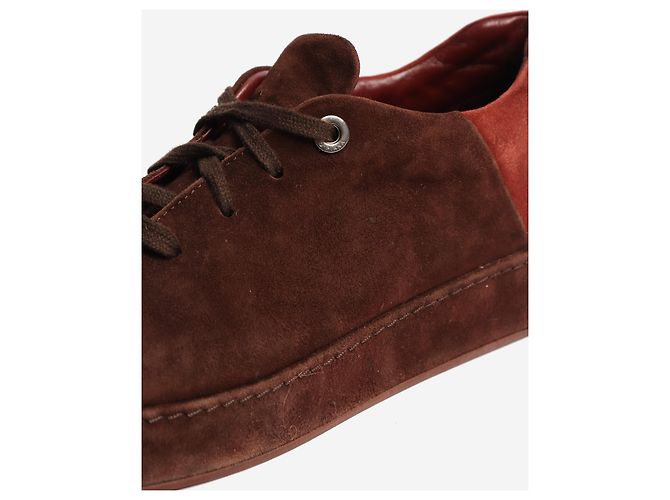 Loro Piana Baskets en daim marron - taille EU 39 - vue 4