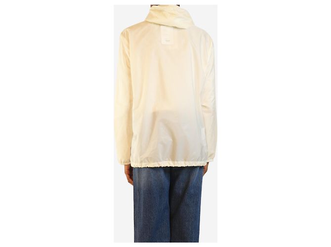 Miu Miu Weiße Nylonjacke - Größe UK 8 - Ansicht 2