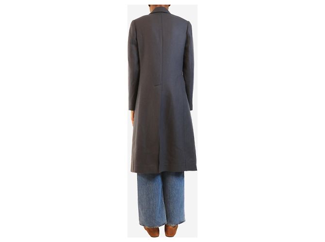 Brunello Cucinelli Casaco de cashmere de abotoamento duplo azul-marinho - tamanho UK 8 Azul marinho - vista 2