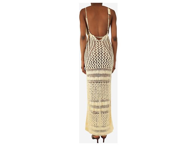Autre Marque Maxikleid aus Häkeloptik in Creme - Größe XS - Ansicht 2