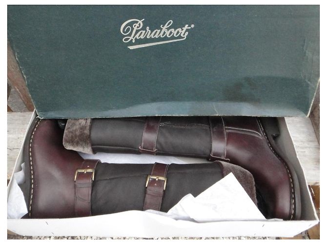 Botas Paraboot Lycia de cuero y shearling Marrón oscuro - vista 2